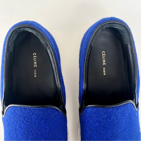 Celine Phoebe Philo Blue wool and leather slip on sneakers - size 37 / 7 US - Picture 5 of 6